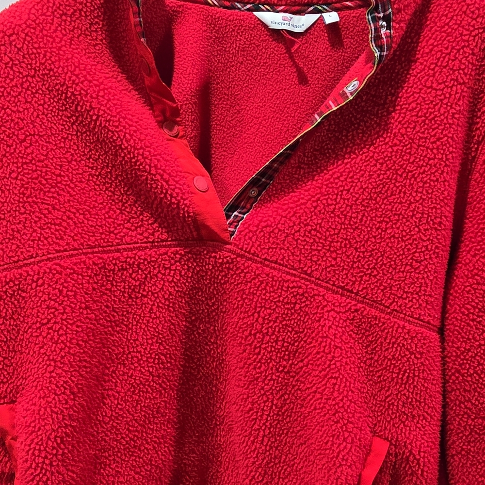 Vineyard Vines Kids Red Fleece Jacket